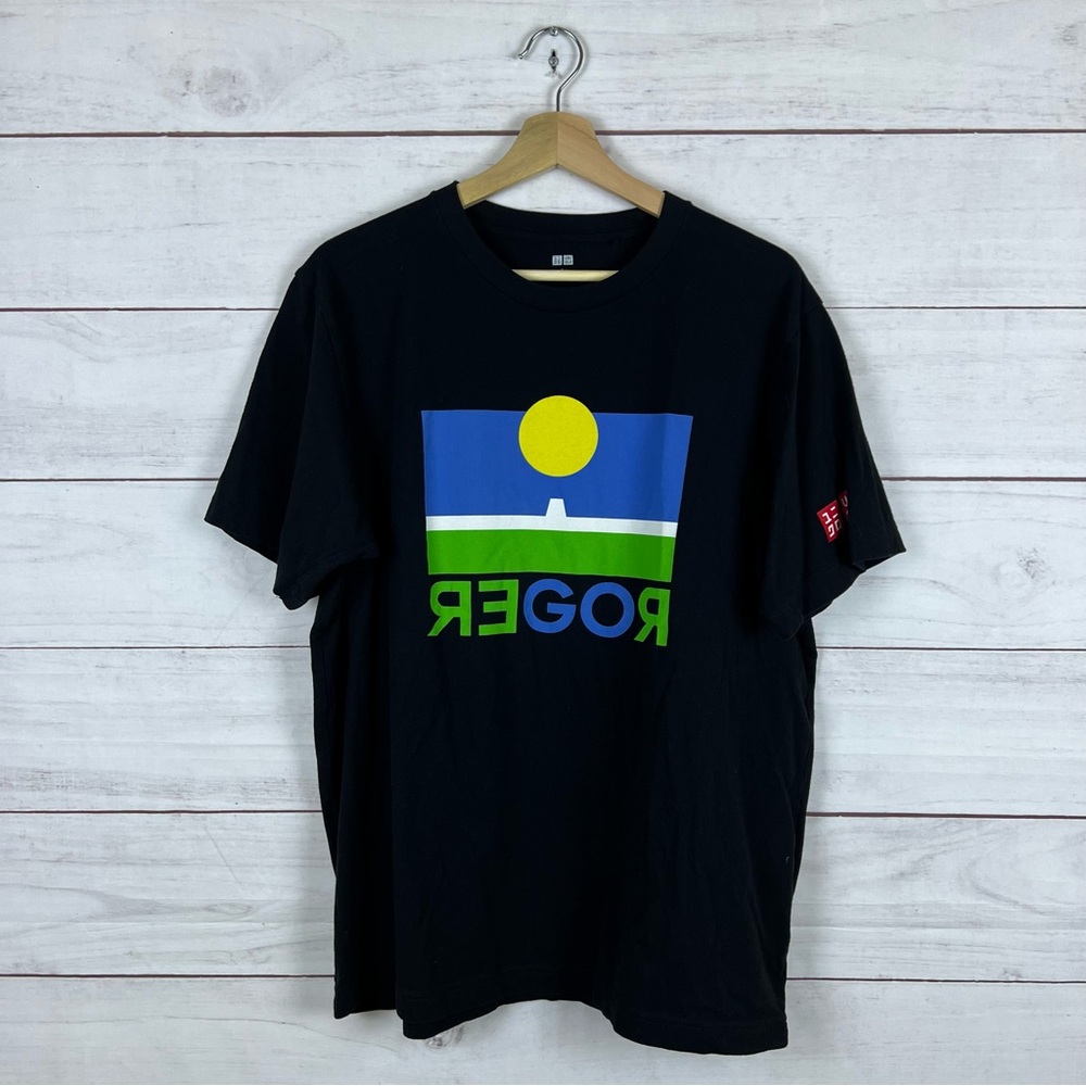 Roger Federer Uniqlo Tennis T-Shirt Large